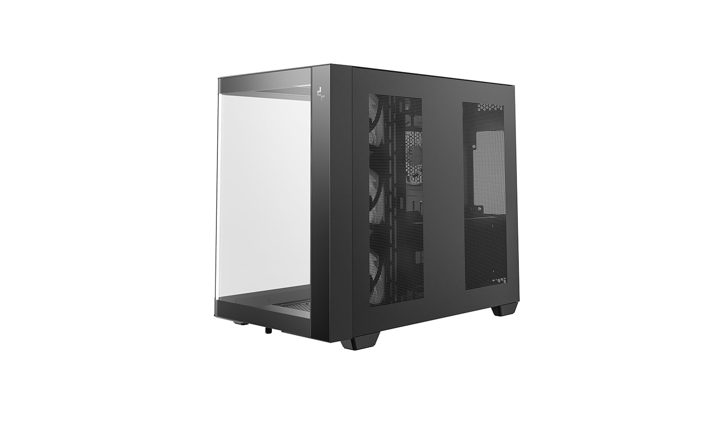 DeepCool CG530U 4F Black Panoramic Curved Glass Dual Chamber ATX PC Case