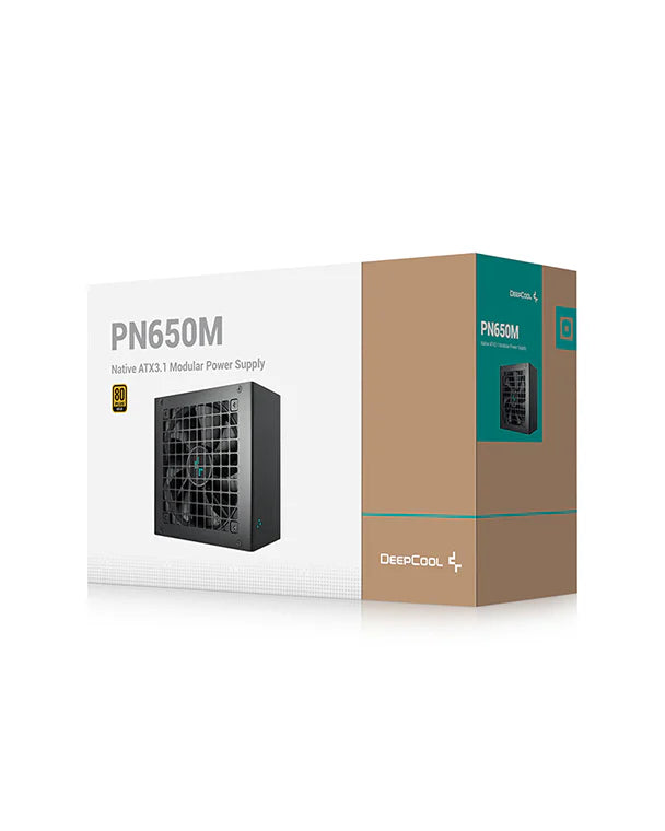 DEEPCOOL PN650M 650W 80+ Gold Native ATX 3.1 Modular Power Supply - Black