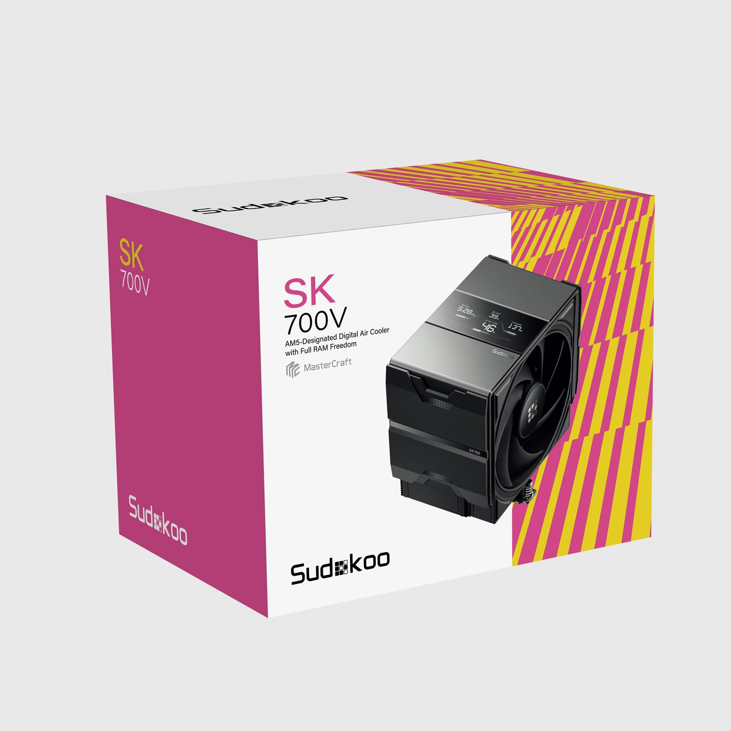 SUDOKOO SK700V AM5 Digital Air Cooler with Digital Display for AM5 Exclusive - Black | White