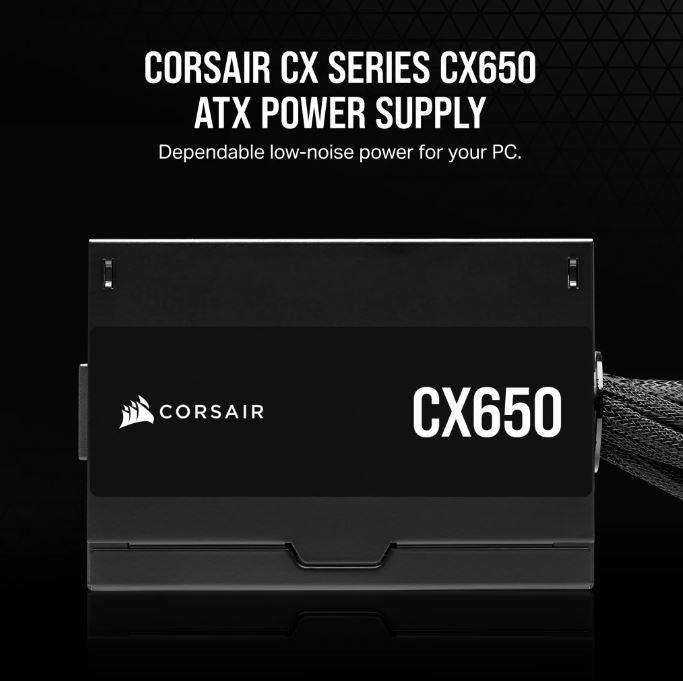 CORSAIR CX Series CX650 – 650 Watt 80 PLUS Bronze ATX Power Supply (CS-CP-9020278-NA)