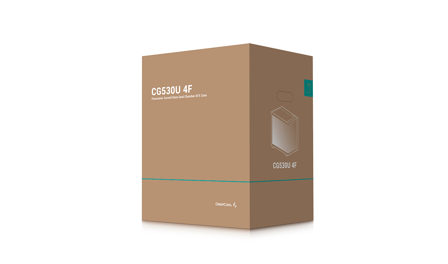 DeepCool CG530U 4F Black Panoramic Curved Glass Dual Chamber ATX PC Case