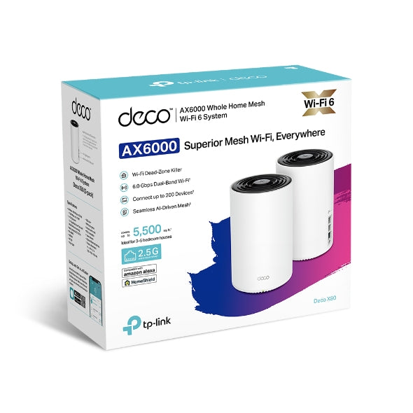 Tp-Link Deco X80 I AX6000 Dual-Band Mesh WiFi 6 System