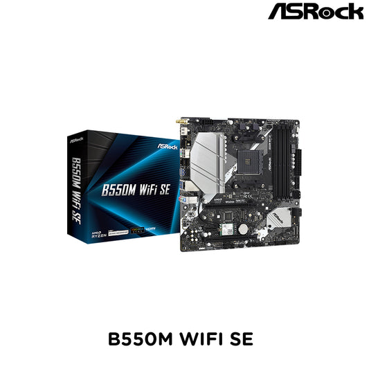 ASRock B550M WIFI SE (AMD AM4 Socket Ryzen 3000, 3000 G-Series, 4000 G-Series, 5000 and 5000 G-Series Desktop Processors*)