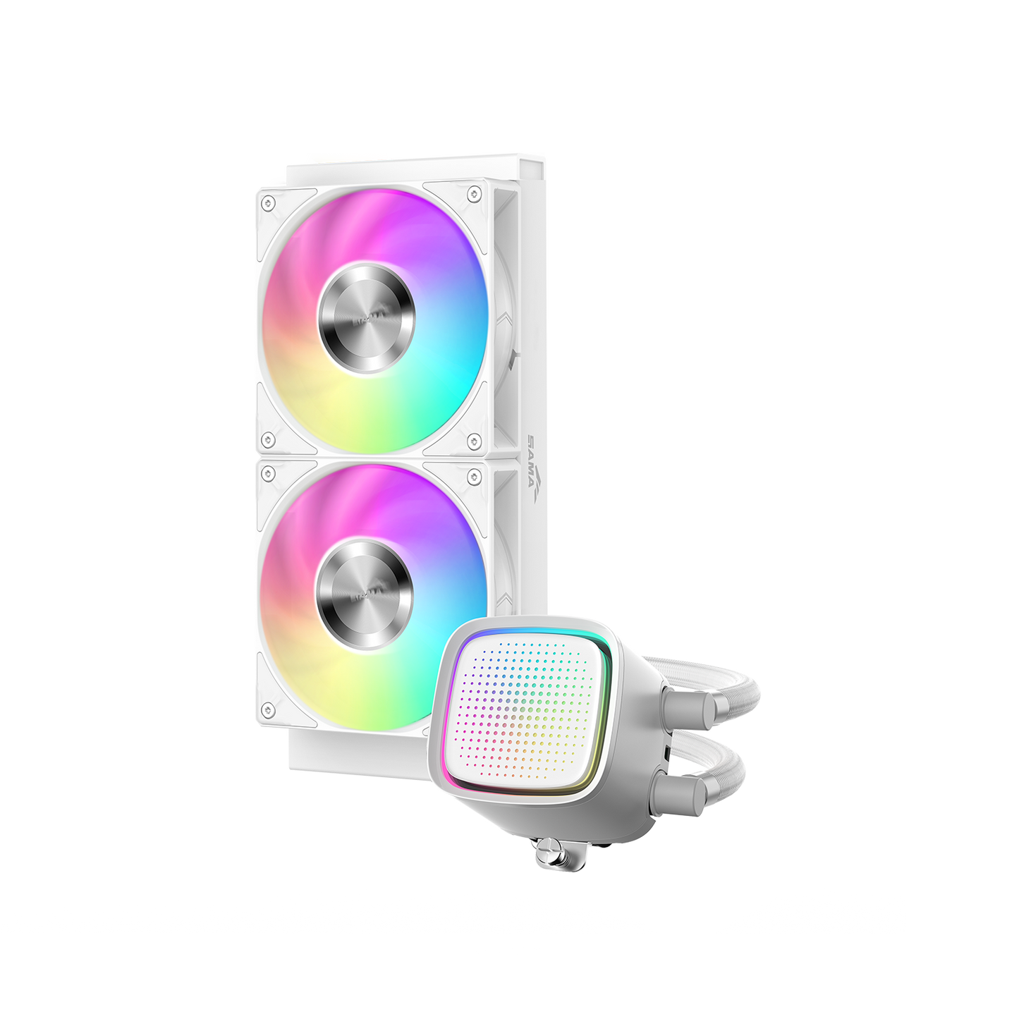 SAMA L50 240mm Liquid CPU Cooler AIO w/ ARGB Infinity Mirror Effect - Black | White