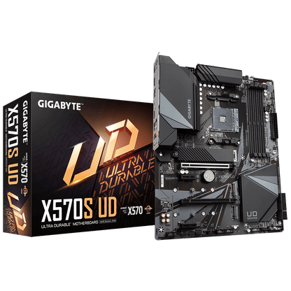 GIGABYTE X570S-UD MOTHERBOARD (GA-X570S-UD) AMD Socket AM4, support for: AMD Ryzen™ 5000 Series/ Ryzen™ 5000 G-Series/ AMD Ryzen™ 4000 G-Series/ AMD Ryzen™ 3000 Series/ AMD Ryzen™ 3000 G-Series/ AMD Ryzen™ 2000 Series/ AMD Ryzen™ 2000 G-Series Processors