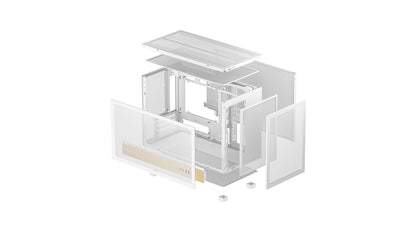 Deepcool CH260 Wood with tempered glass Micro ATX White