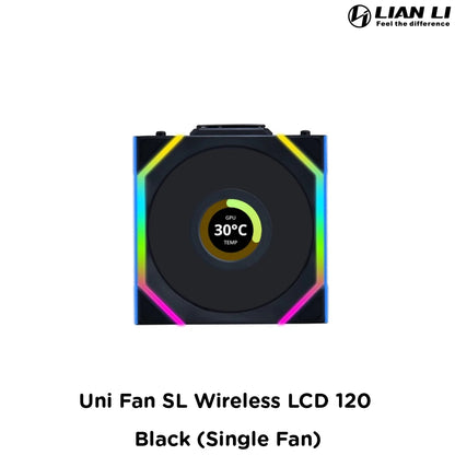 Lian Li Uni Fan SL Wireless LCD 120 - Black (Single Fan)