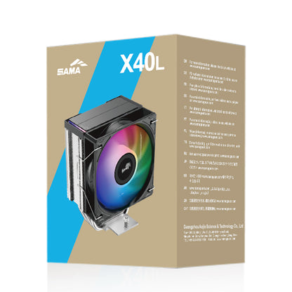 SAMA X40L Lumen A-RGB Single Tower CPU Cooler - Black
