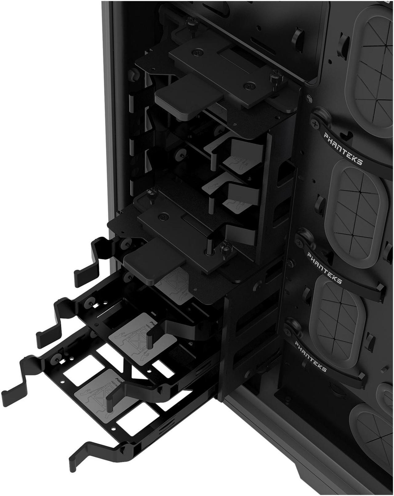 Phanteks I Enthoo Luxe Full Tower, Tempered Glass Window, Anthracite Gray w/ Multi Colors LED