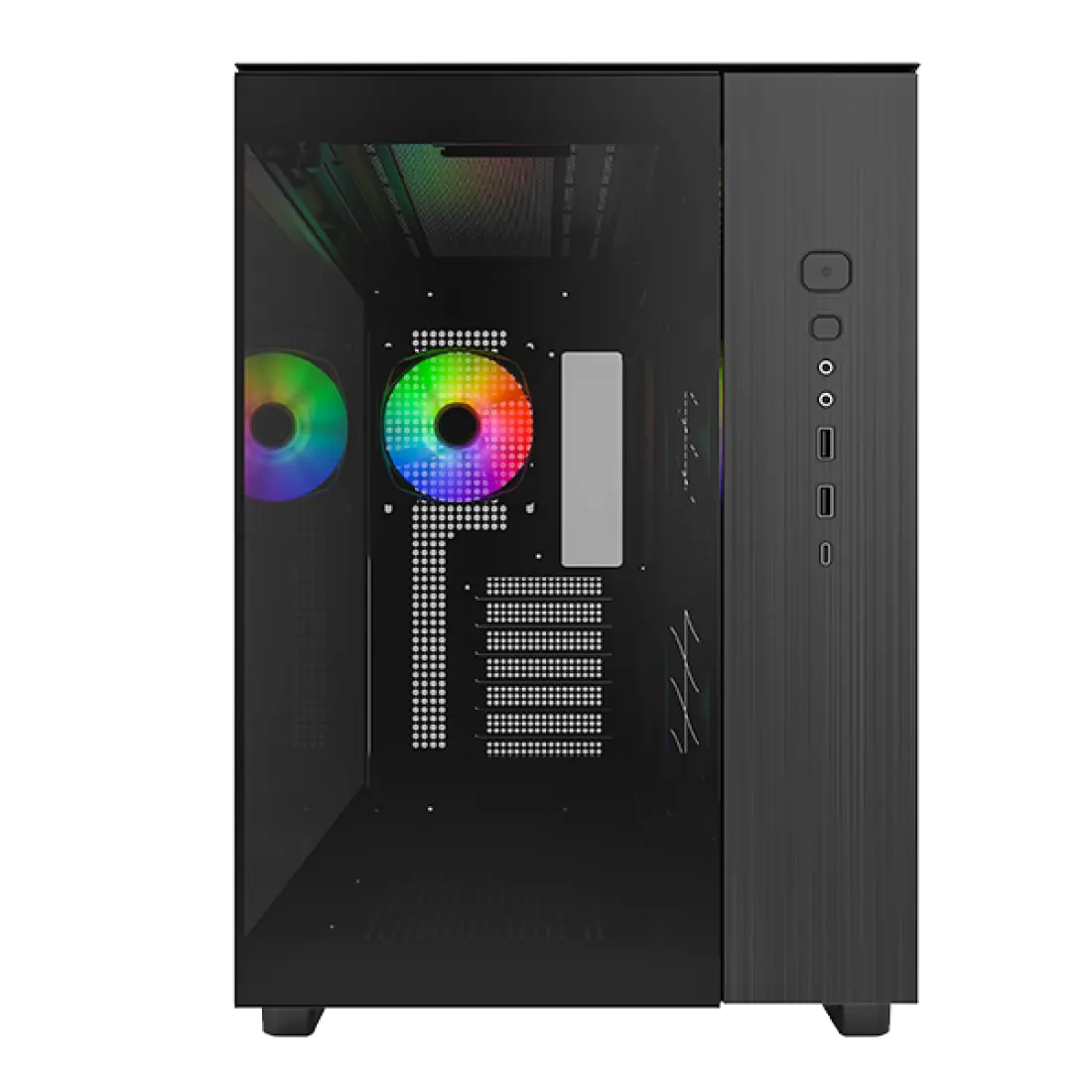 Montech King 65 Pro Mid Tower PC Case (Black, White)