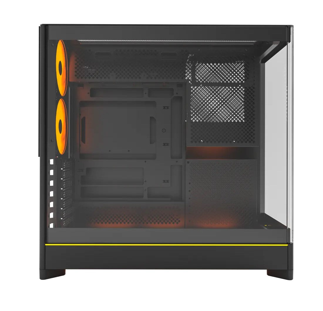 Montech  HS02 Pro ATX Mid-Tower Front Panoramic curved glass Black/White Case