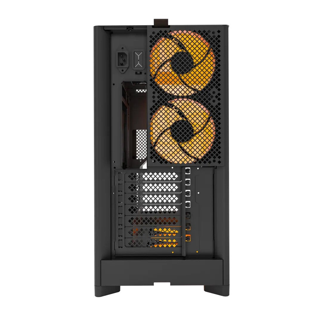 Montech  HS02 Pro ATX Mid-Tower Front Panoramic curved glass Black/White Case