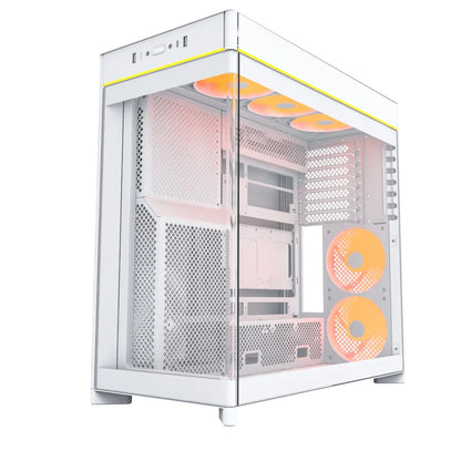 Montech  HS02 Pro ATX Mid-Tower Front Panoramic curved glass Black/White Case