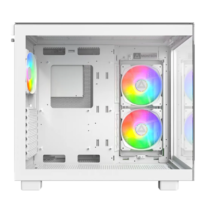 Montech King 65 Pro Mid Tower PC Case (Black, White)