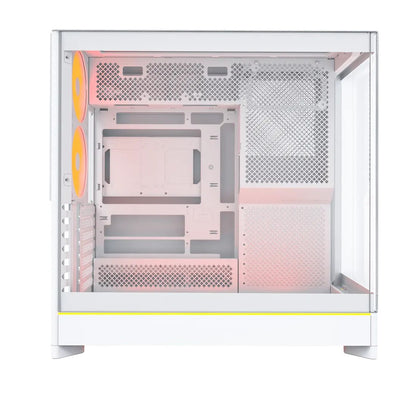 Montech  HS02 Pro ATX Mid-Tower Front Panoramic curved glass Black/White Case