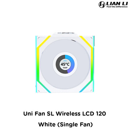 Lian Li Uni Fan SL Wireless LCD 120 - White (Single Fan)