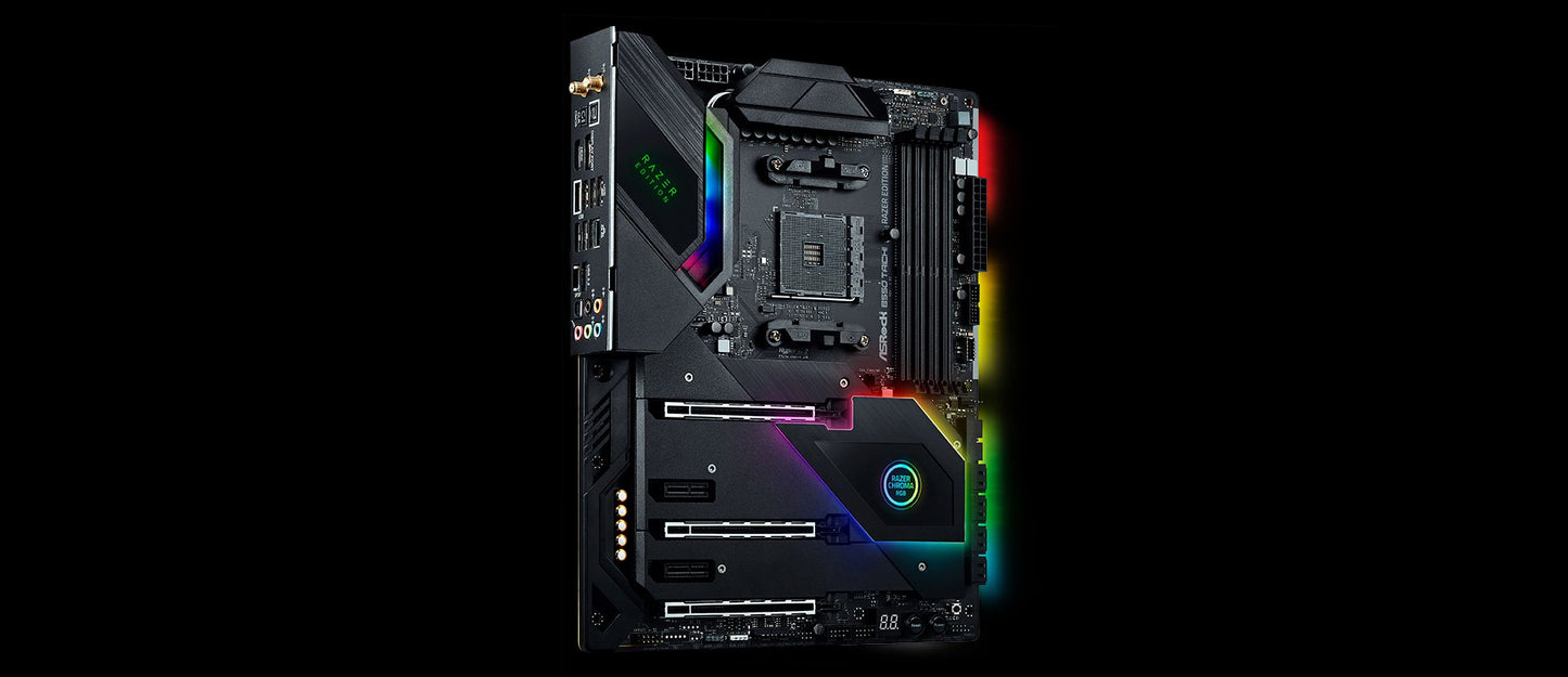 ASRock B550 Taichi Razer Edition Supports AMD AM4 Socket Ryzen™ 3000, 4000 G-Series, 5000 and 5000 G-Series Desktop Processors