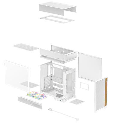 DeepCool CL660 High Cooling Performance ATX Compact Case White