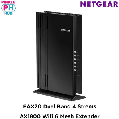 NETGEAR EAX20 Dual Band 4 Strems AX1800 Wifi 6 Mesh Extender (1.8Gbps)