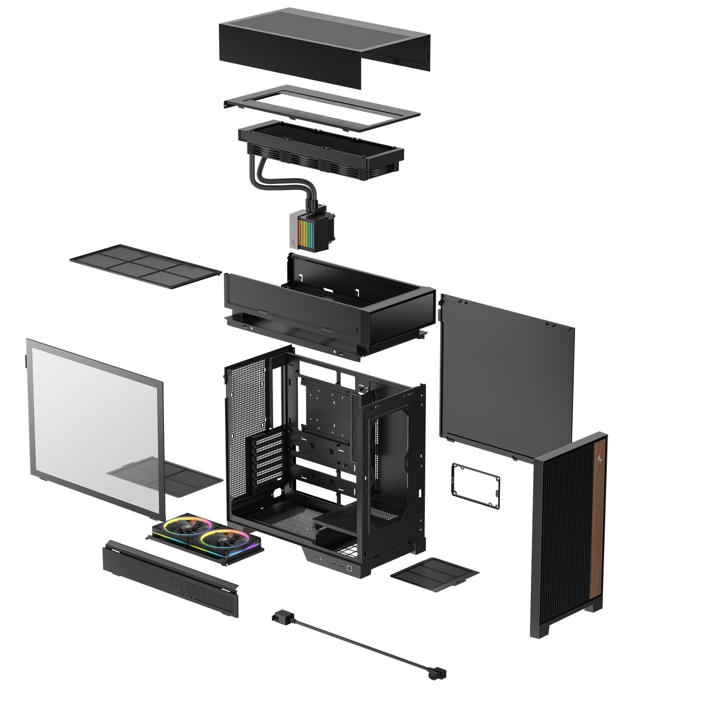 DeepCool CL6600 ATX Case with 360mm ARGB Liquid Cooler