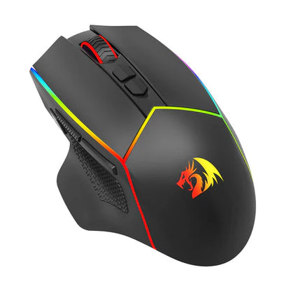 Redragon M814RGB-PRO Axe Pro RGB Tri-mode Gaming Mouse - Black