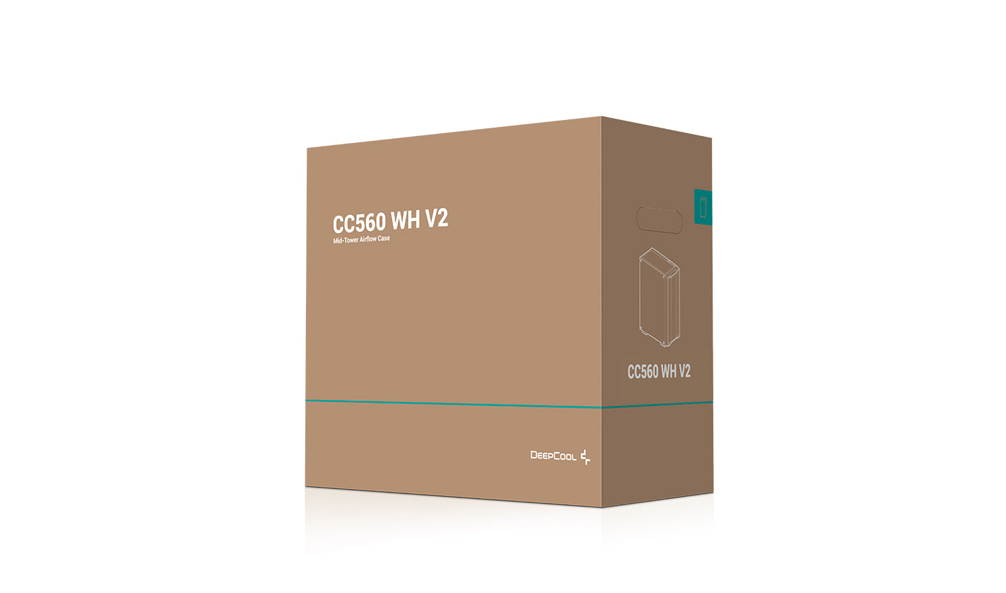 Deepcool CC560 WH V2 mid-tower case (R-CC560-WHGAA4-G-2)