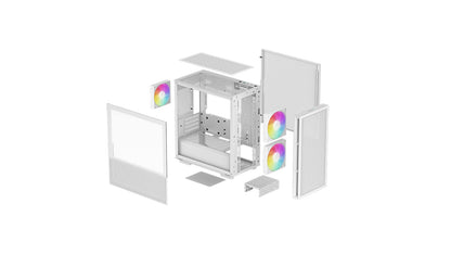 DEEPCOOL CH360 WHITE, Mini-ITX / Micro-ATX Case