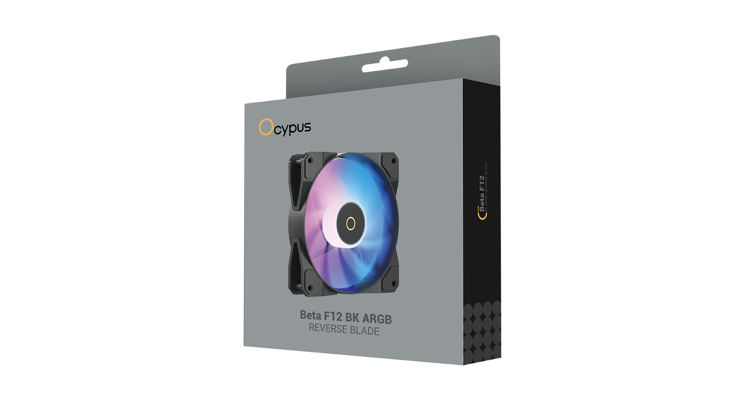 Ocypus Beta F12 ARGB Reverse Blade 120mm Fan (Black)