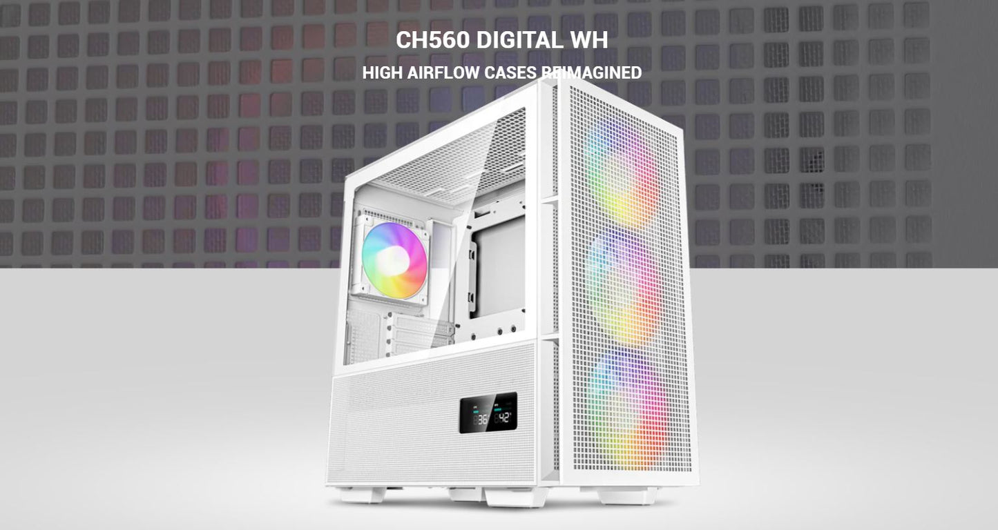 Deepcool CH560 DIGITAL WH Mid-Tower Case