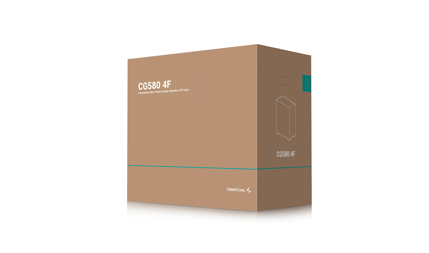 Deepcool CG580 4F, Tempered Glass, Black