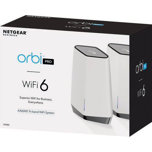 NETGEAR AX6000 Tri-Band Orbi Pro WiFi 6 Mesh System (SXK80-100NAS)