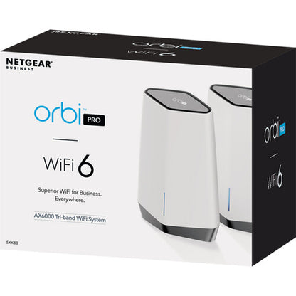 NETGEAR AX6000 Tri-Band Orbi Pro WiFi 6 Mesh System (SXK80-100NAS)