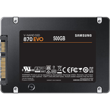 Samsung 870 EVO  500GB 2.5" SATA III 6 Gb/s  (MZ-77E500B/KR)