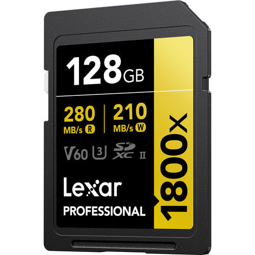 Lexar Professional 1800x UHS-II SDXC Memory Card (GOLD Series)