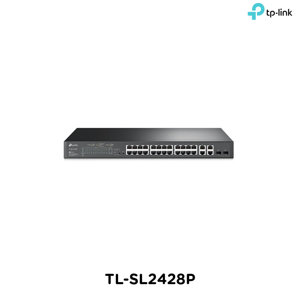 Tp-Link TL-SL2428P I JetStream 24-Port 10/100Mbps + 4-Port Gigabit Smart Switch with 24-Port PoE+