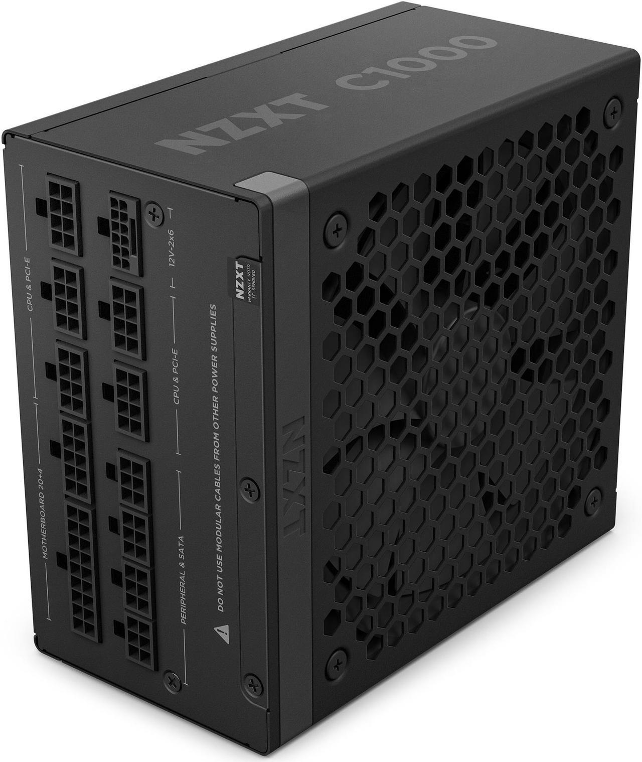 PinkleHub | NZXT C1000 Gold ATX 3.1 Black - 1000 Watt 80 PLUS Gold Fully Modular ATX 3.1 PSU - Black/White