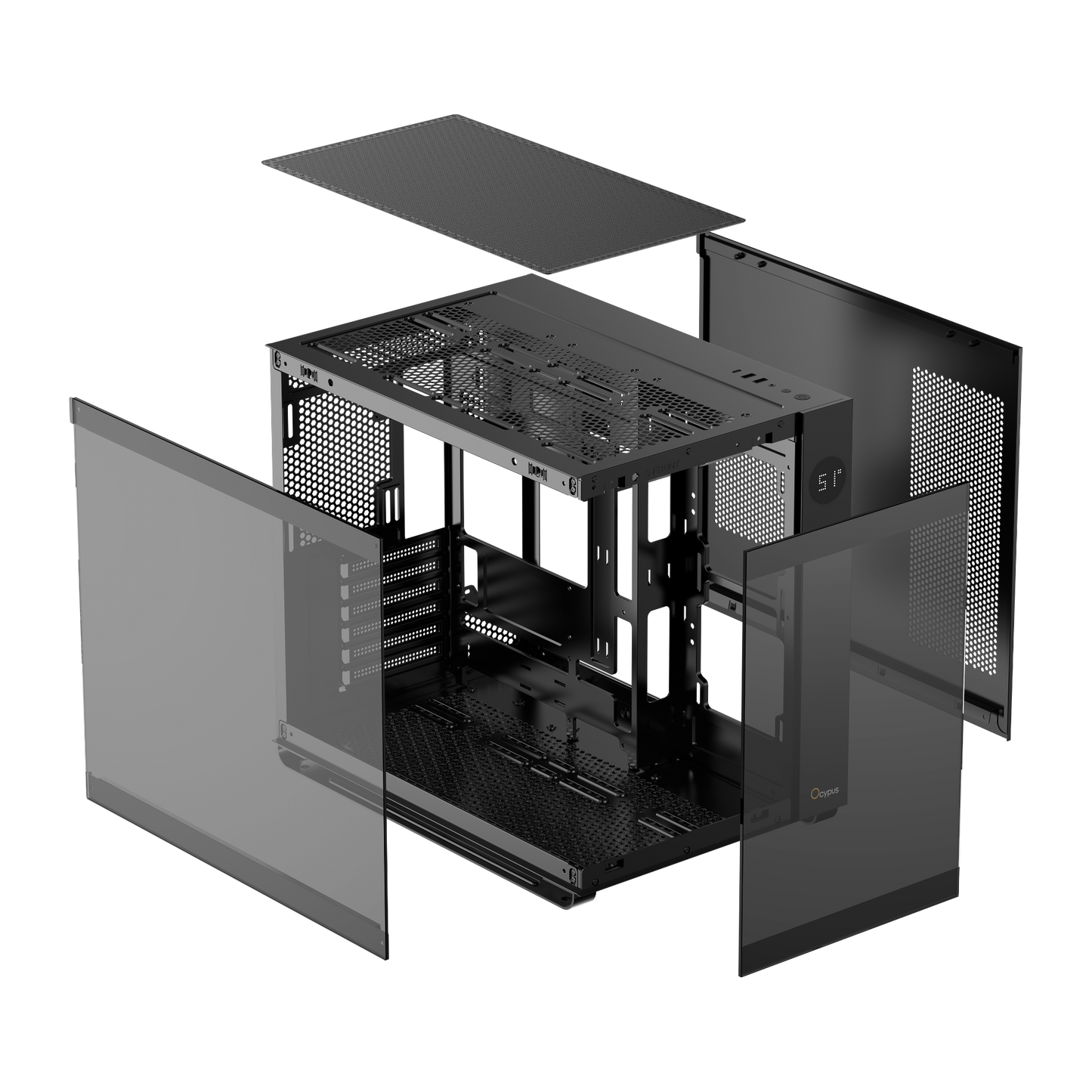 OCYPUS IOTA C70 PANORAMIC MID TOWER CASE W/ 6 ARGB FAN