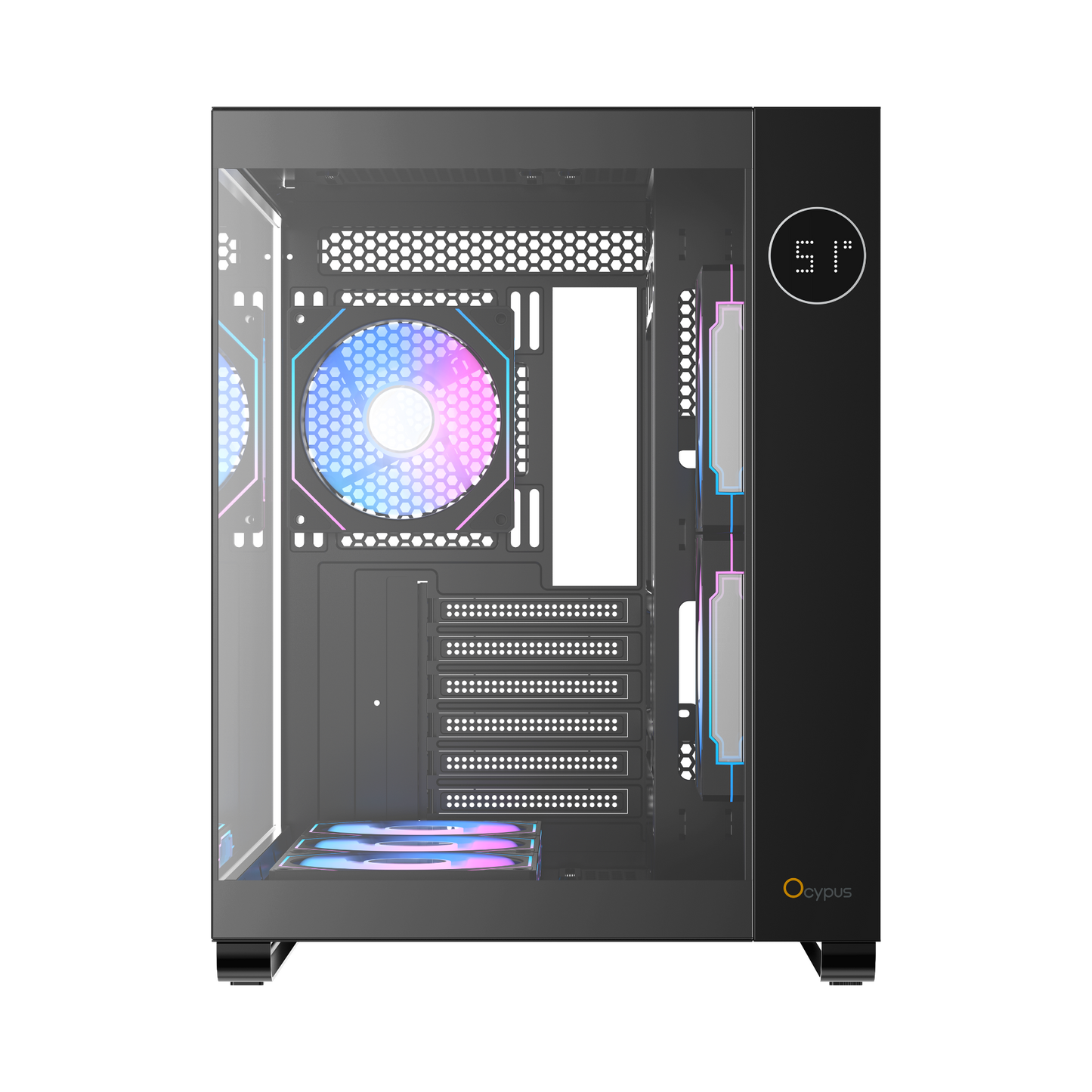 OCYPUS IOTA C70 PANORAMIC MID TOWER CASE W/ 6 ARGB FAN