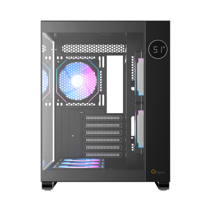 OCYPUS IOTA C70 PANORAMIC MID TOWER CASE W/ 6 ARGB FAN