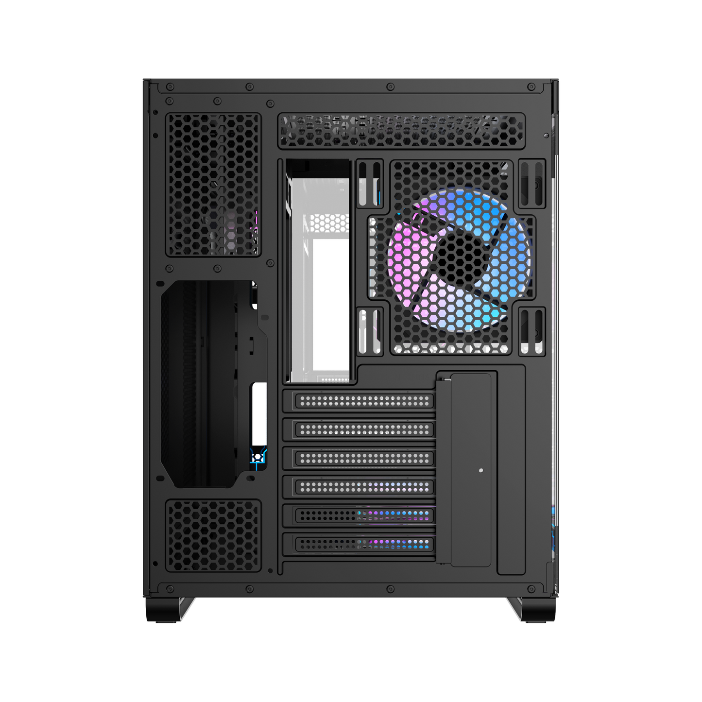 OCYPUS IOTA C70 PANORAMIC MID TOWER CASE W/ 6 ARGB FAN