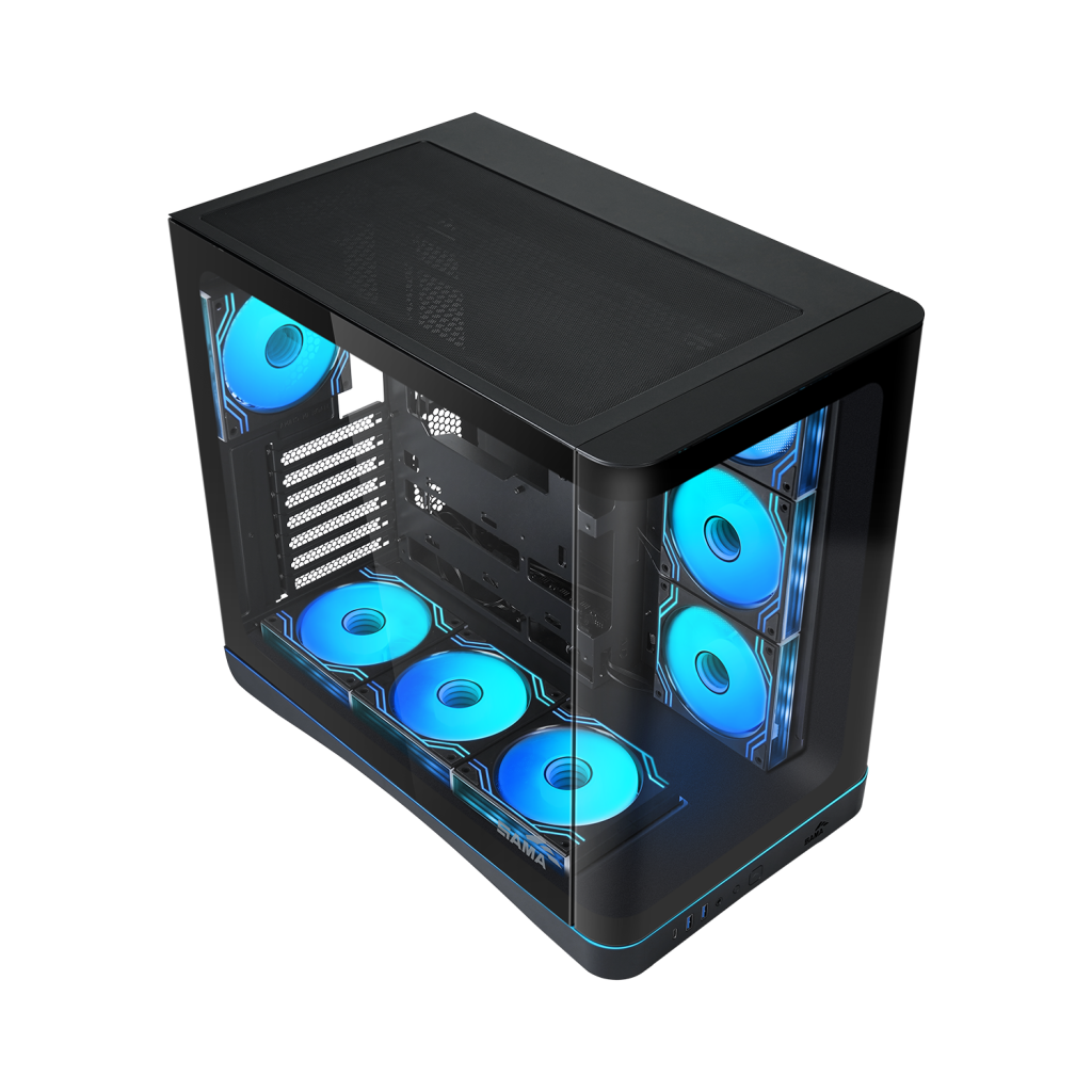SAMA V62 Mid Tower 7 pre-installed fans ARGB Infinity Fans