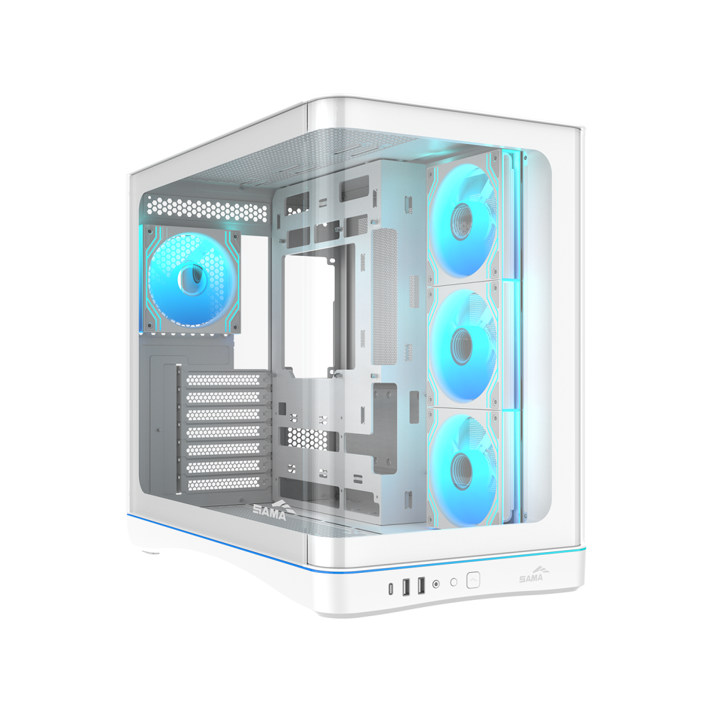 SAMA V62S Mid Tower 4 pre-installed fans ARGB Infinity Fans