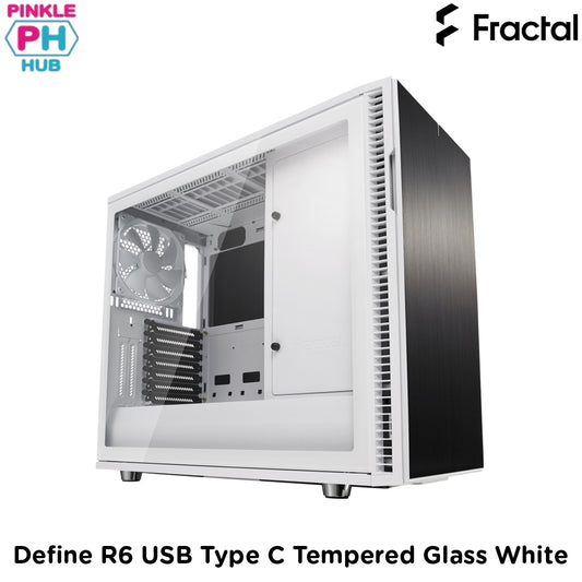 FRACTAL Define R6 USB Type C Tempered Glass White