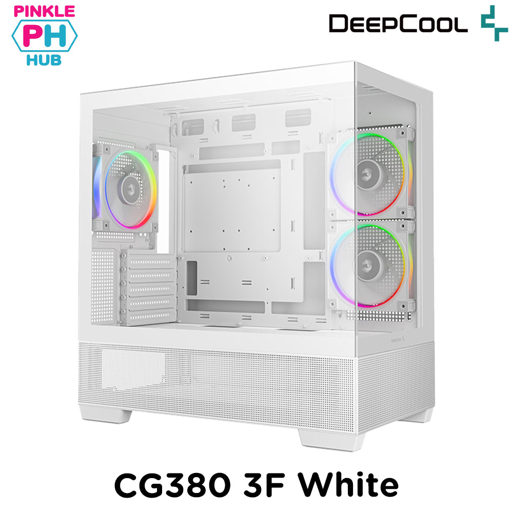 Deepcool CG380 3F Panoramic Micro-ATX (White)