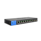 Linksys Business Switch - 8 Port (LGS310MPC) 8-Port Managed Gigabit PoE+ Switch with 2 1G SFP Uplinks 110W TAA Compliant