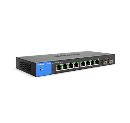 Linksys Business Switch - 8 Port (LGS310MPC) 8-Port Managed Gigabit PoE+ Switch with 2 1G SFP Uplinks 110W TAA Compliant