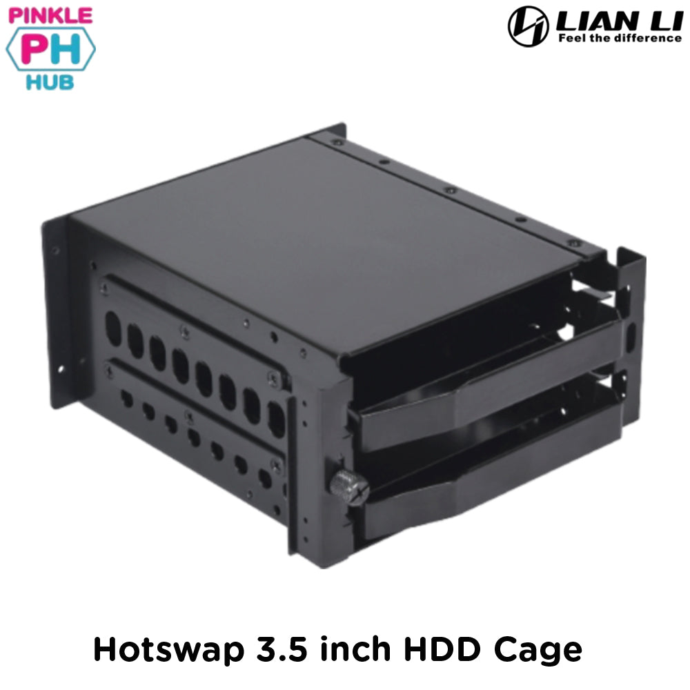 Pinklehub | Lian Li Hotswap 3.5 inch HDD Cage for V3000+, O11D Evo, O11D - 840353043930 Additional hard drive cage that can support 2 hot swap HDDs or SSDs (HD01X)