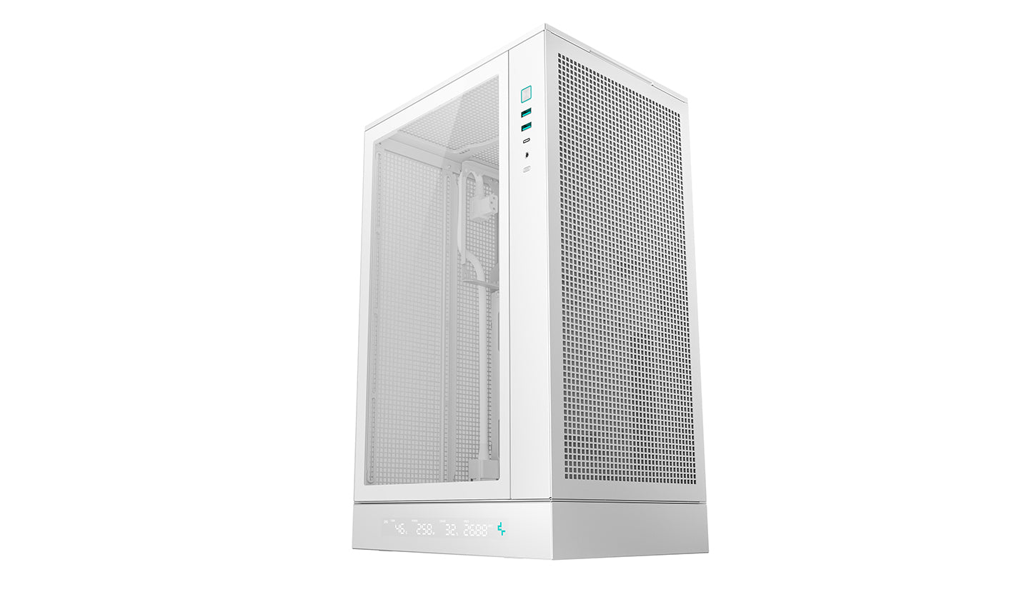 Deepcool CH270 DIGITAL WHITE elevated mini-tower case