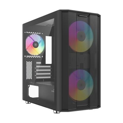 Sama S30 Mid-Tower with High Airflow Front Panel PC Case (Black)