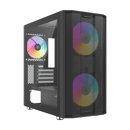 Sama S30 Mid-Tower with High Airflow Front Panel PC Case (Black)